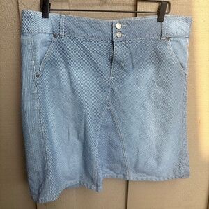 NYDJ Not Your Daughters Jeans A Line Old West Railway Denim Skirt Size 14